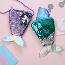 Mermaid Tail Sequins Coin Purse Girls Wallet Bags Money Holder Pouch Kids Gifts Money Change Card Holder Wallet Purse Bag 2024 - buy cheap