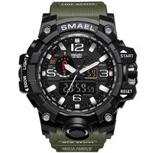 Smael-relógio analógico digital esportivo masculino, de pulso, led, à prova d'água, modelo militar 2024 - compre barato