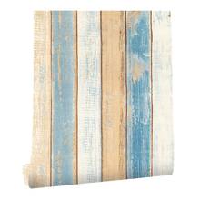 6M Vinyl 3D Mediterranean Wood Grain Paper Self Adhesive Wallpaper Furniture Wall Stickers 2024 - buy cheap