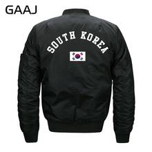 GAAJ Print South Korea Flag Jackets Men Clothes Winter Jacket Plus Size Baseball Warm Fleece  6XL 7XL 8XL For Male Brand 2024 - buy cheap