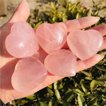 5pcs Natural Rose Quartz Crystal Heart Chakra Healing Reiki Gem Home Decor DIY Gift 2024 - buy cheap