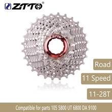 ZTTO Road Bike 11 Speed Cassette 11Velocidade 11S 28T Bicycle Parts Cassete Freewheel Sprocket For 105 5800 UT 6800 DA 9100 300g 2024 - buy cheap
