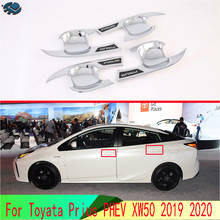 For Toyata Prius PHEV XW50 2019 2020 Car Accessories ABS Door Handle Bowl Cover Cup Cavity Trim Insert Catch Molding Garnish 2024 - buy cheap