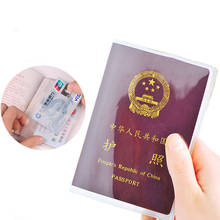 Funda transparente de PVC para pasaporte, estuche de Protector Transparente, bolsa impermeable para guardar pasaporte, organizador de tarjetas, accesorios de viaje, 2 uds. 2024 - compra barato