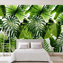 Milofi-papel tapiz 3D personalizado, Mural con planta de selva tropical, hoja de plátano, Pastoral, para sala de estar, dormitorio, decoración de pared, pintura 2024 - compra barato