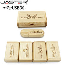 JASTER-memoria usb 3,0 de madera con capacidad real, pendrive de 64gb, 32gb, 16gb, 8gb, 3,0 2024 - compra barato