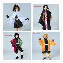 Anime Demon Slayer Kids Cosplay Uniform Kamado Nezuko Tanjirou Costume Suit cosplay Wigs Christmas Halloween Birthday Party Gift 2024 - buy cheap