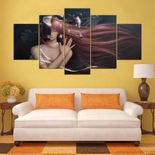 Wall Painting Art Picture Paint on Canvas for Living Room Nostalgic Beer Poster 5 Panel Canvas Wall Art 2024 - buy cheap