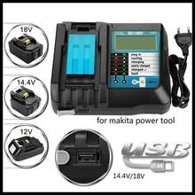 New DC18RF Li-ion Battery Charger 14.4V/18V Current Indicator USB Charging Current for Makita DC18RF BL1830 BL1815 BL1430 DC14SA 2024 - buy cheap