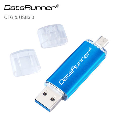 New DataRunner USB 3.0 OTG USB Flash Drive Pen Drive 256GB 128GB 64GB 32GB 16GB 8GB High Speed Pendrive for SmartPhone/Tablet/PC 2022 - buy cheap