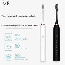Sonic Electric Toothbrush 6 Mode USB Charger IPX7 Waterproof Adult timer Brush Tooth Brushes Replacement Heads Teeth Whitening 2024 - buy cheap