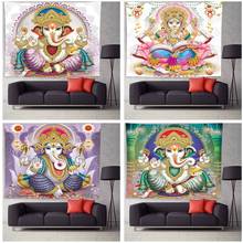 Ganesha-tapiz colgante de pared de elefante, manta de Mandala indio para dormitorio, fondo de tela para el hogar, tapices de dormitorio universitario 2024 - compra barato