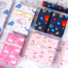 10pcs/lot Cartoon Print Gift Wrapping Papers New Year Christmas Kids Birthday Gift Wrapping Papers for Gift packing 2024 - buy cheap