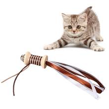 Legendog 1 шт., игрушка для кошек, винтажная креативная деревянная искусственная лента для кошки, игрушки с колокольчиком, товары для домашних животных, сувениры для кошек 2024 - купить недорого
