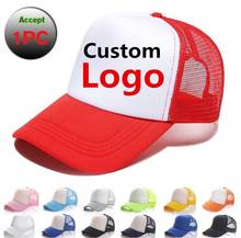 DIY OEM Custom LOGO 100% Polyester Men Women Baseball Cap Mesh Snapback Print Logo Trucker Hat 2024 - buy cheap