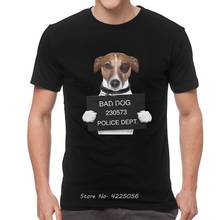 Camiseta engraçada jack rock terrier para homens, camiseta de algodão fofa com design exclusivo de cachorro, verão, mangas curtas, gráfico de cachorro, camisetas 2024 - compre barato