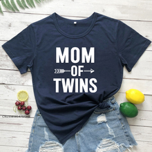 Fashion Sexy Letter Custom Tee MOM OF TWINS Graphic T-Shirt Casual Short Sleeve Tshirts Hipster Premium Top Outfits 2024 - buy cheap