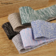 Kewgarden-Cinta de lana de copo de nieve de 25mm, accesorios de lazo para el cabello DIY, cinta de satén de poliéster hecha a mano, 10 yardas 2024 - compra barato