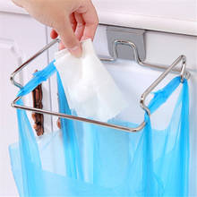 Stainless Steel Kitchen Trash Bag Holder Door Hook Garbage Bags Hanger Cupboard Stand Support Storage Rack Kitchen Accessories 2024 - buy cheap