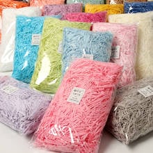 100g Colorful Shredded Crinkle Paper Raffia Candy Boxes DIY Gift Box Filling Wedding decor paper Party Gift Packaging Filler 2024 - buy cheap