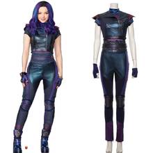 Descendants 3 Cosplay Mal Costume Adult Women Girls Leather Suit Outfit Halloween Carnival Costumes 2024 - buy cheap