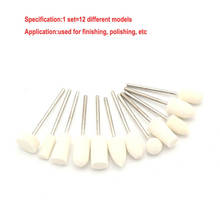 12pçs roda de polimento de lã de laboratório dentário usada para acabamento, coroa de polimento shank2.35mm 2024 - compre barato