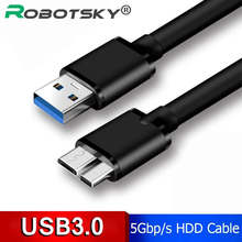 Cable USB 3,0 tipo A Micro B, Cable de datos de velocidad rápida, USB 3,0, para disco duro externo, Samsung, HDD, Cable de sincronización de datos 2024 - compra barato