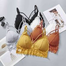 Sexy Lace Padded Bras Beauty Back Thin Tube Top Criss-Cross Strap Wrapped Chest Women Sexy Bras Lingeries 2024 - buy cheap