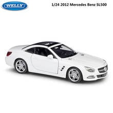 Welly-carro de corrida escala 1:24, carro de metal, mercedes benz sl500, coleção de presentes para crianças, carro esportivo 2024 - compre barato