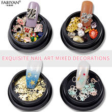 Nail Art Rhinestone Hollow flakes Circle Ball Pearl Manicure Jewelry Decoration Tool Nail Caviar Metal Beads 2024 - buy cheap