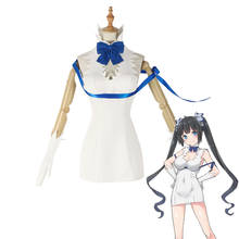Hestia Cosplay Costume Sexy Dress Anime Is It Wrong to Try to Pick Up Girls in a Dungeon Cos Costume Women White Dress and wig 2024 - buy cheap