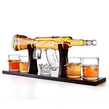 Decantador de pistola AK47, juego de bebidas en forma de botella de vino, cuatro vasos y un tiro con pistola de whisky 2024 - compra barato