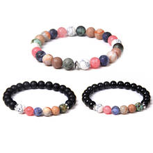 Rainbow Bracelet Natural Stone Lava Bangles For Women Men Ethinc Meditation Energy Balance Yoga Chakra Bracelets Reiki Jewelry 2024 - buy cheap