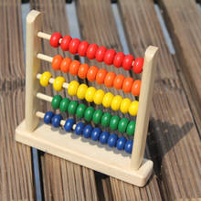 Лидер продаж, развивающая детская игрушка Монтессори, деревянная мини-игрушка для детей, Ранняя математическая обучающая игрушка с числами, счетные бусины 2024 - купить недорого