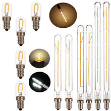 Lámpara Edison E14, 2/3/4W, T20 T25, Bombilla de filamento en espiral LED Retro Vintage, 2200K, 220v, luz incandescente de vidrio blanco cálido 2024 - compra barato