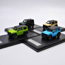 Adornos de Metal a escala 1/64, modelo de coches fundidos a presión, caja de exhibición de cinturón de aleación de simulación Suzuki Jimny, juguetes para niños 2024 - compra barato