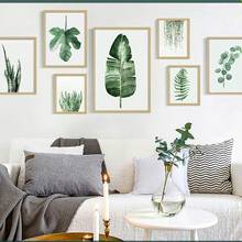 Nordic Style Monstera Deliciosa Leaves Wall Art Canvas Painting Green Plant Posters and Prints Picture Modern Home Decoration 2024 - buy cheap