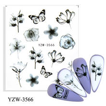 4PCS Flower Series Nail Water Decal Stickers Sakura Daisy Lavender Floral Pattern Transfer Sticker Manicure Nail Art Decoration 2024 - buy cheap