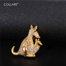 Collare Kangaroo Necklaces & Pendants Gold/Silver Color Cubic Zirconia Crystal Broches&Necklace Women Jewelry Two USE P801 2024 - buy cheap