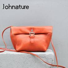 Johnature Versatile Leisure Women Small Bag 2022 New Genuine Leather Summer Ladies Bags Nature Soft Cowhide Shoulder Bags 2024 - buy cheap