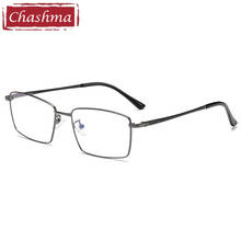 Men Square Optical Glasses Frame Alloy Frame Acetate Temple Eyewear Fashion Eye Glasses for Prescription Lenses Transparent 2024 - buy cheap