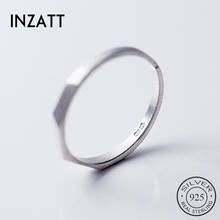 INZATT Real 925 Sterling Silver Geometric Opening Ring For Women Party Trendy Fine Jewelry Minimalist Accessories 2019 Gift 2024 - buy cheap