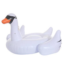 Flotador de piscina inflable para adultos, colchón inflable de cisne gigante de 190cm, tumbona de playa, juguetes de agua 2024 - compra barato