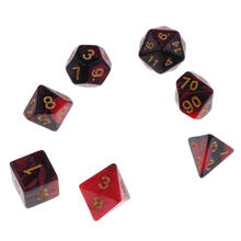 7Pcs Polyhedral Dice Acrylic D20 D12 D10 D8 D6 D4 Die TRPG for Role Playing 2024 - buy cheap