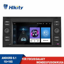 Hikity-central multimídia automotiva, 2 din, android, com rádio estéreo, tela de 7 polegadas, para focus galaxy, mondeo, fusion, kuga, c-max, rádio, navegação gps, mp5 player 2024 - compre barato
