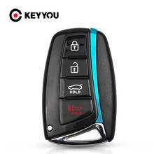 KEYYOU For Hyundai Santa Fe IX45 Azera Genesis 2013-2015 Key Shell Fob 3+1/4 Buttons Car Key Remote Control Key Case 2024 - compre barato