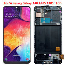 Pantalla táctil LCD A405 Original de 5,9 pulgadas para Samsung A40, montaje de marco, reparación LCD para Galaxy A40, SM-A405, A405F 2024 - compra barato