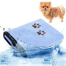 Impressão criativa pet toalha macio multiuso absorvente toalha de banho do animal de estimação para gato gatinho cachorro filhote de cachorro pet suprimentos de limpeza rosa azul 2024 - compre barato
