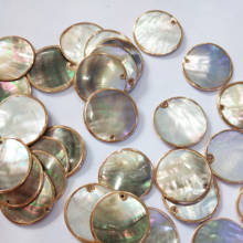 Natural Round Shell Pendants For jewelry making DIY Accessories Fit Necklaces Size 25x25mm 2024 - buy cheap