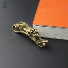 Chinese Lucky Ruyi Keychain Pendant Pure Brass Handmade Crafts Jewelry Vintage Copper Car Key Ring Feng Shui Pi Xiu Animal Gift 2024 - buy cheap